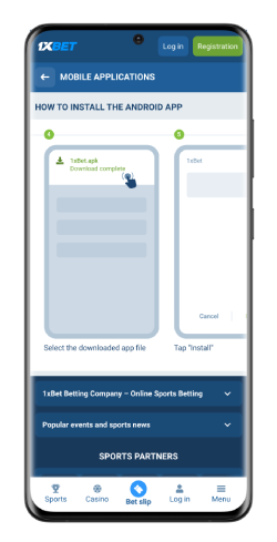 How to Install 1xbet App for Android - step 3