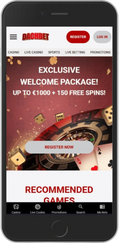 Screenshot of Dachbet download page