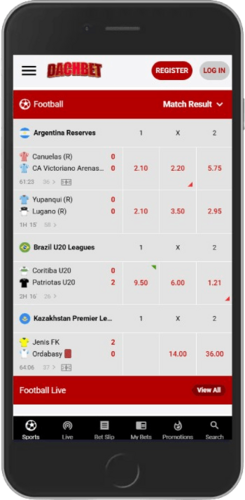 Mobile screenshot of the Dachbet event page