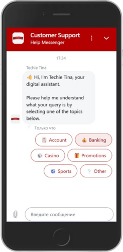 Screenshot of Dachbet support options page