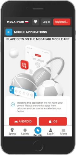 Screen of Megapari download page