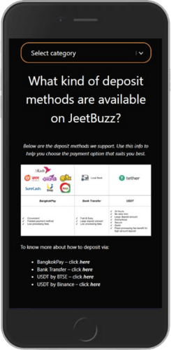 JeetBuzz payment options