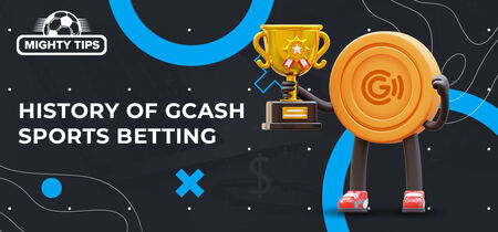 Image for 'history of gcash' with a coin and a cup in his hand