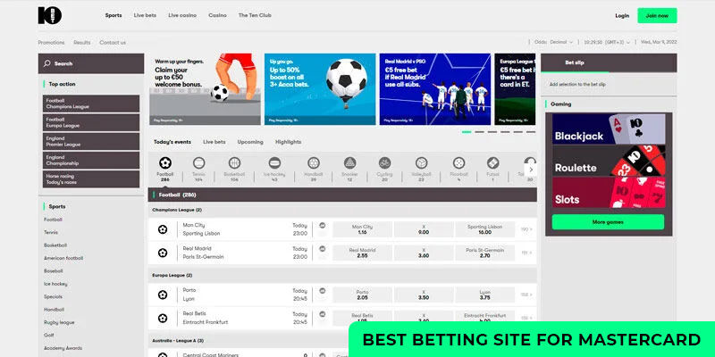 Sports betting sites that use mastercard moneyline nba betting advice