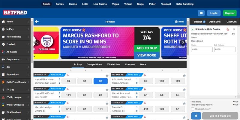 Betfred sport page
