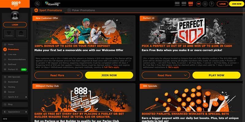 Biggest cricket betting site – 888Sport