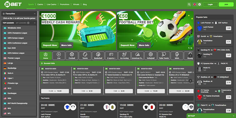 Screenshot of the LSbet sport page