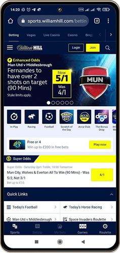 William Hill mobile app