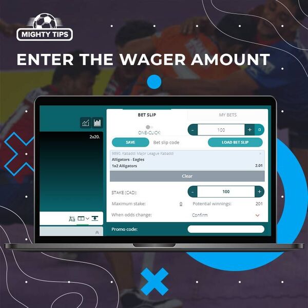 wager amount screen