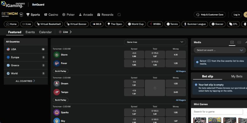 BetMGM nba page