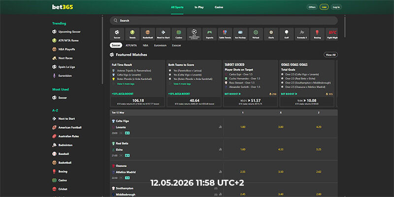 bookmaker bet365 home page