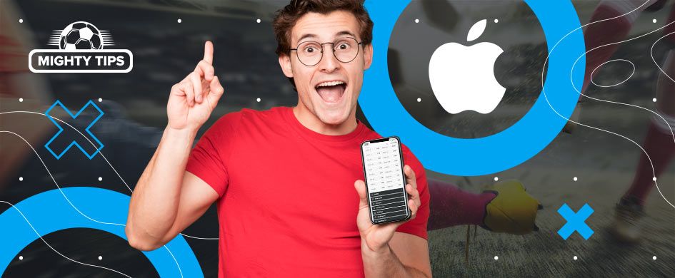 Man holding iOS phone