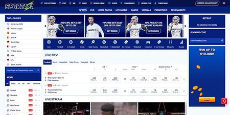 bookmaker Sportaza - promo page