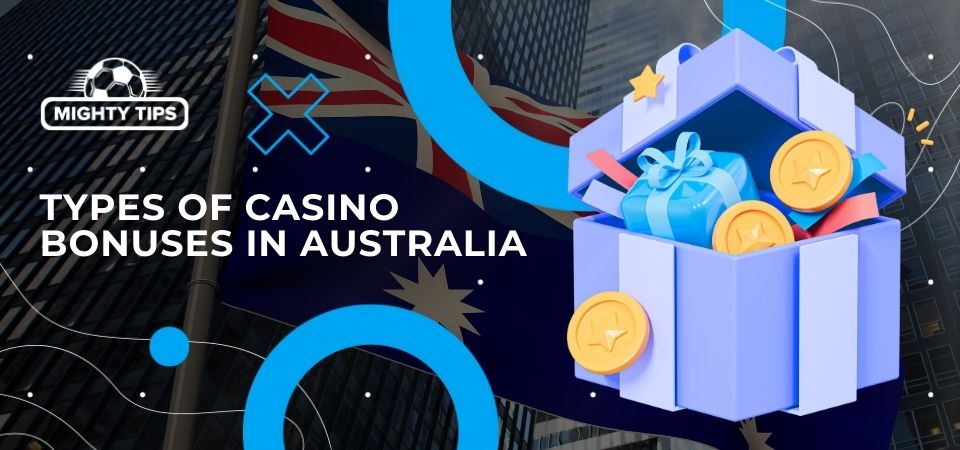 Graphics for section Types of casino bonuses in Australia