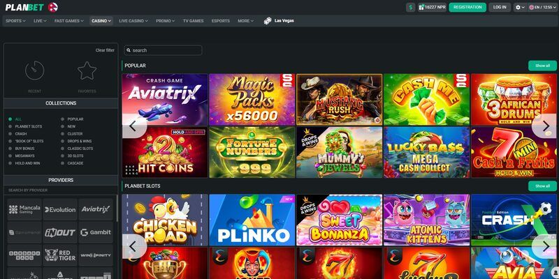 Image of Planbet casino page