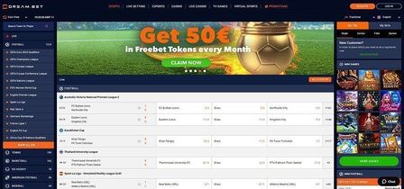 Dreambet sport page