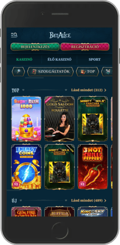 Image of BetAlice casino app