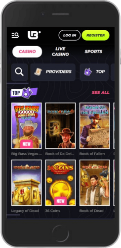 Screenshot of Lunubet live casino page