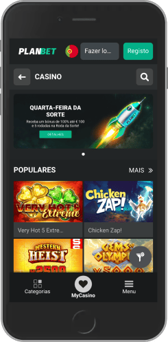 Screenshot of Planbet casino page