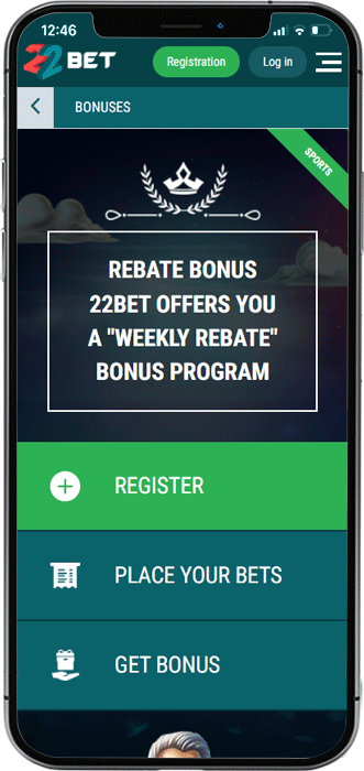 Weekly 22Bet Rebate Bonus