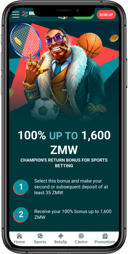 Mobile screenshot of the 22bet Champions Return Bonus 