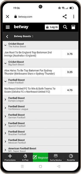 Betway Boosts