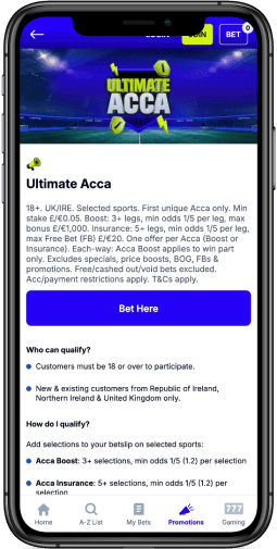 Acca Rewards: Boost your odds or insure if one leg loses