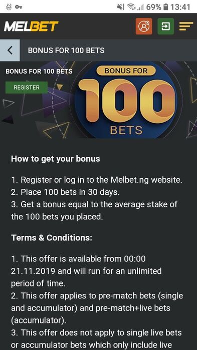 melbet bonus for 100 bets