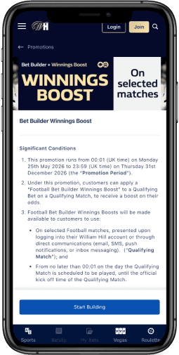 Bet Builder Winnings Boost