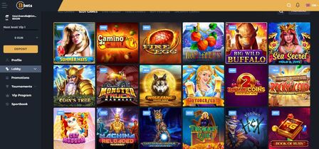 Screenshot of the 13bets Casino page