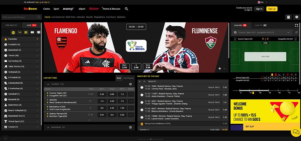 Betboom Sportsbook Review (2025) - Sign up for competitive odds