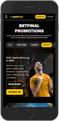 Screenshot of Betfinal promotions  mobile page