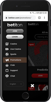 betiton mobile menu