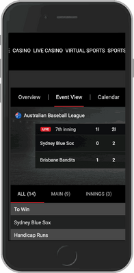 Betonic live sports page