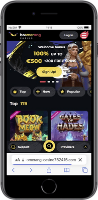 Boomerang Casino main app