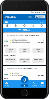 Chezacash mobile odds