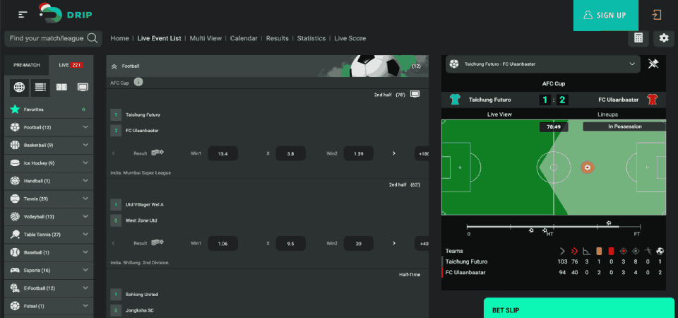 Drip LIVE Betting