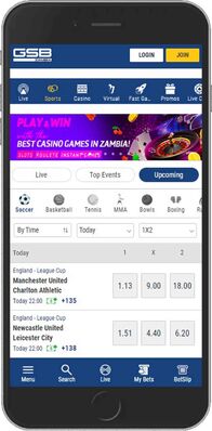 Gal Sport Betting mobile app - homepage