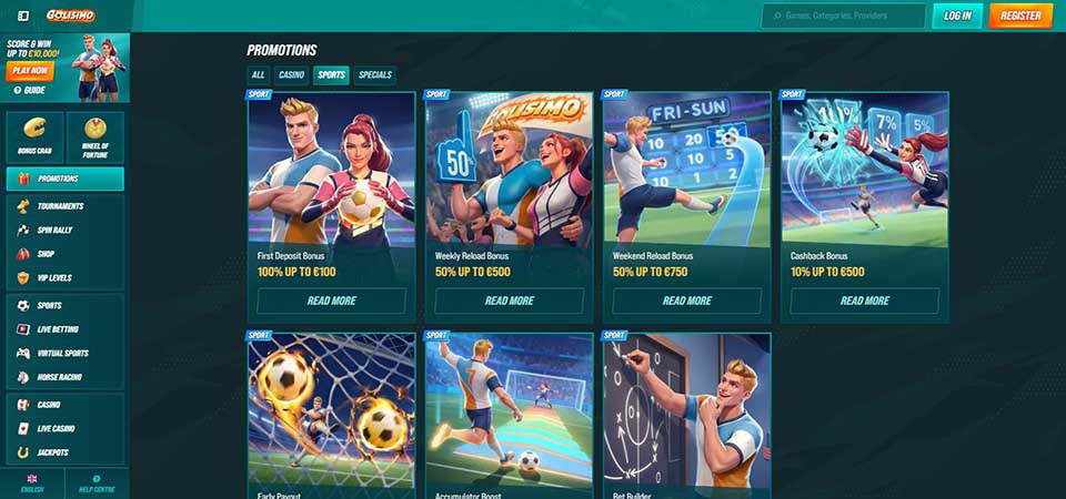 Screenshot of the Golisimo promo page