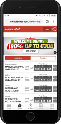 meridianbet homepage mobile