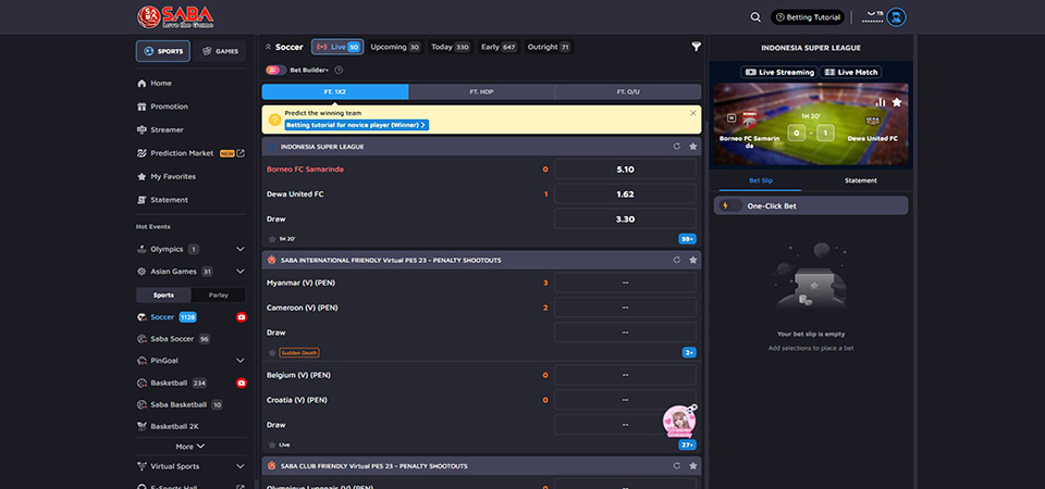 Screenshot of the Pokerjoker sport page
