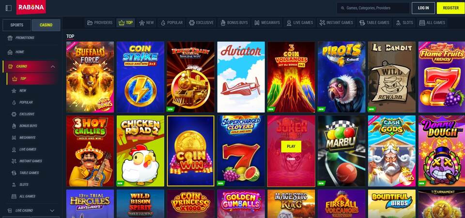 Screenshot of Rabona casino