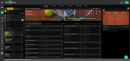 Screenshot of the Sirwin LIVE Betting page