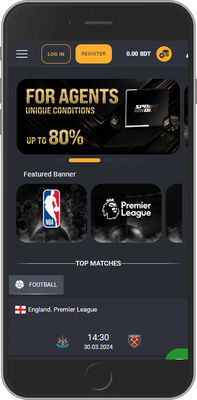 Mobile screenshot of the Sprintbet888 home page