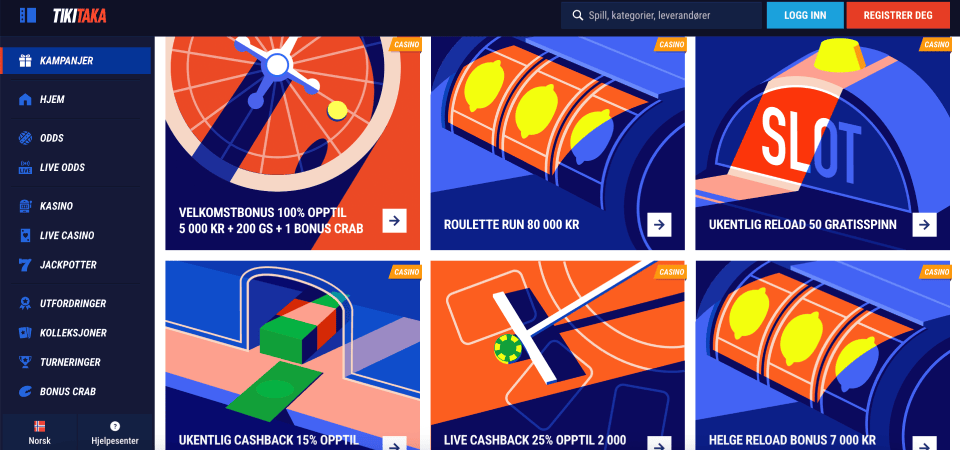 Screenshot of the Tikitaka promo page
