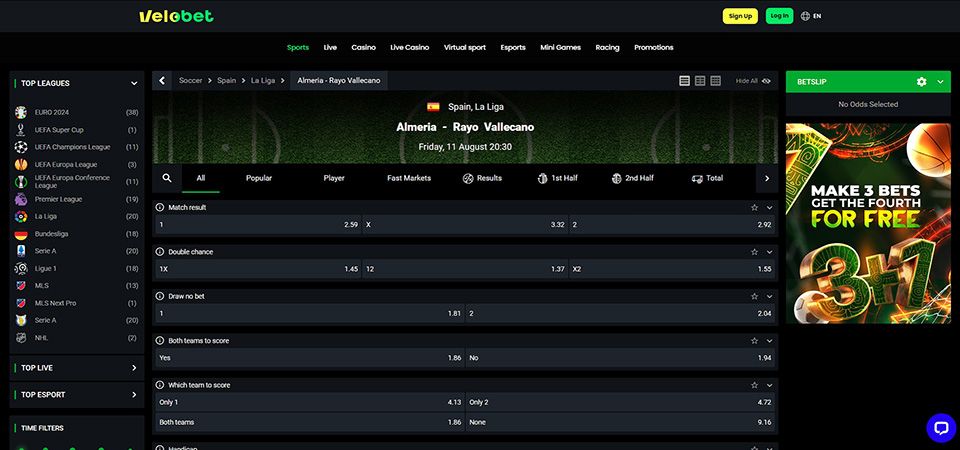 Velobet Betting Markets: Short Guide