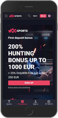 Woocasino promo page