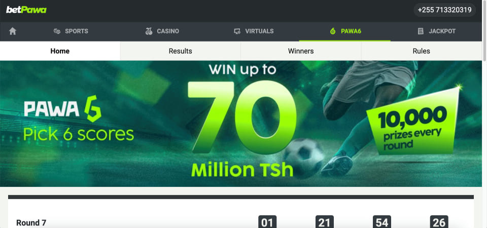Screenshot of the betPawa promo page