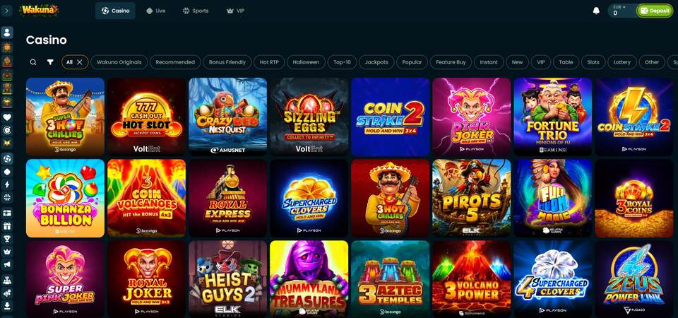 Screenshot of casino at Wakuna