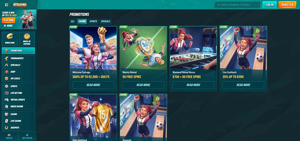 Screenshot of the Golisimo promo page